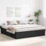 Estructura de cama negra 200x200 cm