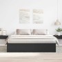 Estructura de cama negra 200x200 cm