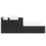 Sun lounger with black synthetic rattan cushions 182x118x63 cm by vidaXL, Outdoor beds - Ref: Foro24-362267, Price: 348,20 €,...