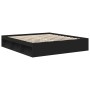 Estructura de cama negra 200x200 cm