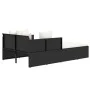 Sun lounger with black synthetic rattan cushions 182x118x63 cm by vidaXL, Outdoor beds - Ref: Foro24-362267, Price: 348,20 €,...