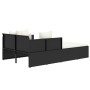 Tumbona con cojines ratán sintético negro 182x118x63 cm de vidaXL, Camas para exteriores - Ref: Foro24-362267, Precio: 300,27 €