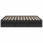 Estructura de cama negra 200x200 cm