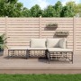 Gartenmöbel-Set 4-teilig und anthrazitfarbene PE-Rattan-Kissen von vidaXL, Outdoor-Sofas - Ref: Foro24-3186726, Preis: 291,90...