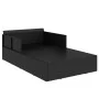 Sun lounger with black synthetic rattan cushions 182x118x63 cm by vidaXL, Outdoor beds - Ref: Foro24-362267, Price: 348,20 €,...