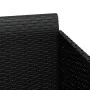 Sun lounger with black synthetic rattan cushions 182x118x63 cm by vidaXL, Outdoor beds - Ref: Foro24-362267, Price: 348,20 €,...