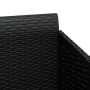 Tumbona con cojines ratán sintético negro 182x118x63 cm de vidaXL, Camas para exteriores - Ref: Foro24-362267, Precio: 300,27 €