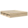 Estructura de cama roble Sonoma 200x200 cm