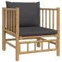 7-teiliges Gartenmöbel-Set aus Bambus mit dunkelgrauen Kissen von vidaXL, Gartensets - Ref: Foro24-3155237, Preis: 727,55 €, ...