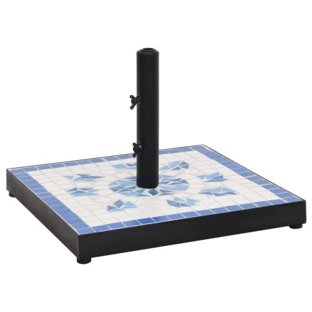Blau-weißer quadratischer Schirmständer, 12 kg von vidaXL, Schirmständer - Ref: Foro24-362222, Preis: 75,43 €, Rabatt: %