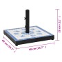 Base de sombrilla cuadrada azul y blanco 12 kg de vidaXL, Bases para sombrillas - Ref: Foro24-362222, Precio: 75,37 €, Descue...