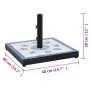 Blau-weißer quadratischer Schirmständer, 12 kg von vidaXL, Schirmständer - Ref: Foro24-362222, Preis: 74,26 €, Rabatt: %