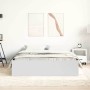 Estructura de cama doble pequeña sin colchón blanco 120x190 cm