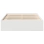 Estructura de cama doble pequeña sin colchón blanco 120x190 cm