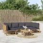7-teiliges Gartenmöbel-Set aus Bambus mit dunkelgrauen Kissen von vidaXL, Gartensets - Ref: Foro24-3155230, Preis: 690,80 €, ...