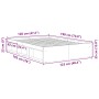 Estructura de cama doble pequeña sin colchón negro 120x190 cm