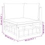 7-teiliges Gartenmöbel-Set aus Bambus mit dunkelgrauen Kissen von vidaXL, Gartensets - Ref: Foro24-3155230, Preis: 700,71 €, ...