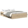 Estructura de cama roble Sonoma 120x190 cm