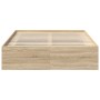 Estructura de cama roble Sonoma 120x190 cm