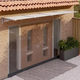 Graues und transparentes Polycarbonat-Türvordach 396 x 90 cm von vidaXL, Markisen - Ref: Foro24-153696, Preis: 119,29 €, Raba...