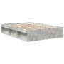 Estructura de cama gris hormigón 120x190 cm