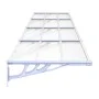 Gray and transparent polycarbonate door canopy 396x90 cm by vidaXL, Awnings - Ref: Foro24-153696, Price: 119,29 €, Discount: %