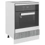 Armario de horno cocina madera ingeniería gris 60x46x81,5 cm de vidaXL, Armarios de cocina - Ref: Foro24-825835, Precio: 65,5...