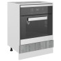 Grauer Küchenofenschrank aus Holzwerkstoff 60x46x81,5 cm von vidaXL, Küchenschränke - Ref: Foro24-825835, Preis: 66,34 €, Rab...