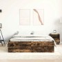 Estructura de cama roble ahumado 120x190 cm