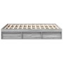 Estructura de cama gris Sonoma 120x190 cm