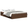 Estructura de cama marrón roble 120x190 cm