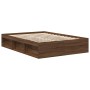 Estructura de cama marrón roble 120x190 cm