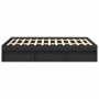 Estructura de cama negra 140x190 cm