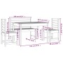 Garden dining set 4 pieces solid wood Douglas fir by vidaXL, Garden sets - Ref: Foro24-3154700, Price: 268,92 €, Discount: %