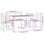 Juego de comedor para jardín 4 pzas madera maciza abeto Douglas de vidaXL, Conjuntos de jardín - Ref: Foro24-3154700, Precio:...