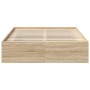 Estructura de cama roble Sonoma 140x190 cm