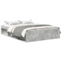 Estructura de cama gris hormigón 140x190 cm