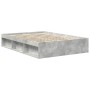 Estructura de cama gris hormigón 140x190 cm