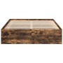 Estructura de cama roble ahumado 140x190 cm