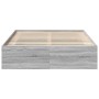 Estructura de cama gris Sonoma 140x190 cm