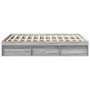Estructura de cama gris Sonoma 140x190 cm