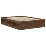Estructura de cama roble marrón 140x190 cm