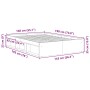 Estructura de cama roble marrón 140x190 cm