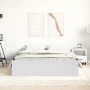 Estructura de cama doble sin colchón blanco 135x190 cm