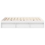 Estructura de cama doble sin colchón blanco 135x190 cm