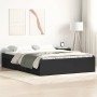 Estructura de cama doble sin colchón negro 135x190 cm