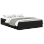 Estructura de cama doble sin colchón negro 135x190 cm