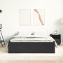 Estructura de cama doble sin colchón negro 135x190 cm