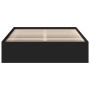 Estructura de cama doble sin colchón negro 135x190 cm