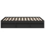 Estructura de cama doble sin colchón negro 135x190 cm
